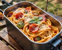 メスティンでトマトパスタ